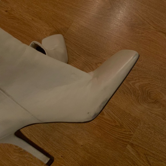 Zara leather square booties (Color ; Off-White) - Picture 3 of 4